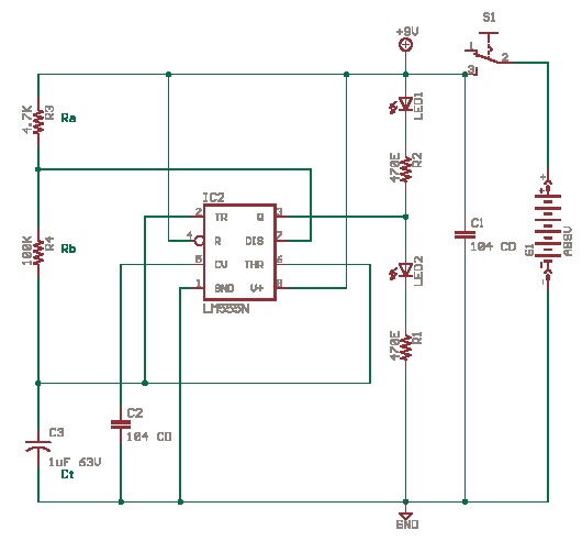 Astable Multivibrator with 555 Timer