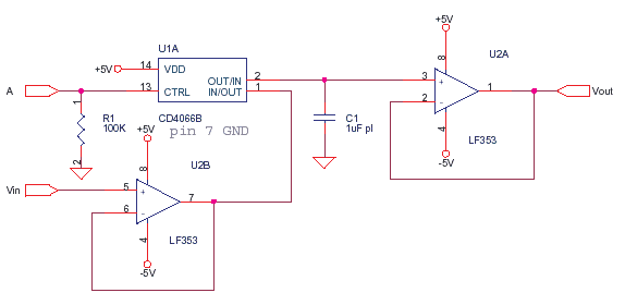 Simple Sample and Hold with CD4066