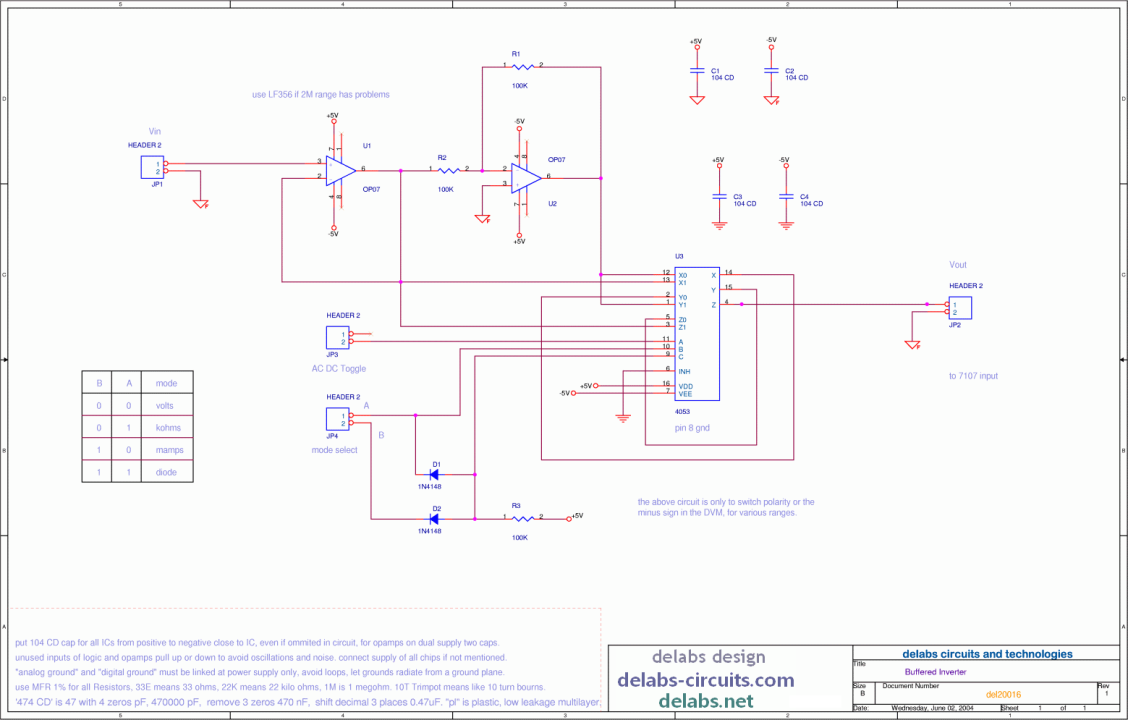 Analog Buffer and Inverter Switching - DMM Project